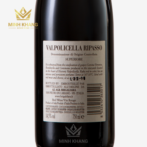 Rượu vang đỏ Valpolicella Ripasso Superiore xuất xứ từ Italia – Hội tụ tinh hoa của vang Ý