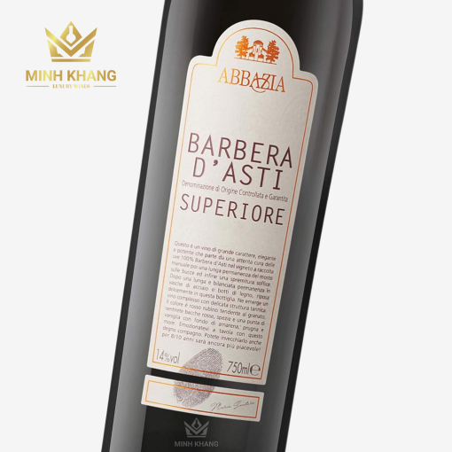 Rượu vang Ý Abbazia Barbera D’Asti Superiore DOCG – Đẳng cấp từ Italia