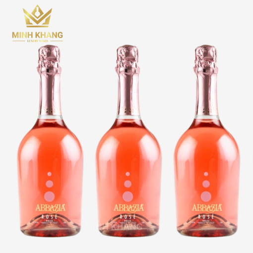 Rượu vang Ý Abbazia Moscato Sparkling Rosé Dolce sủi bọt đầy tinh tế