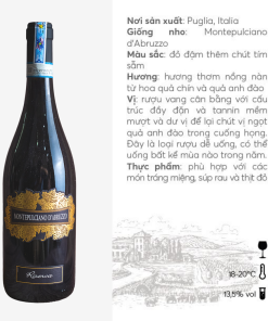 Rượu vang Ý Montepulciano D’Abruzzo Riserva – Hương Cherry tinh túy