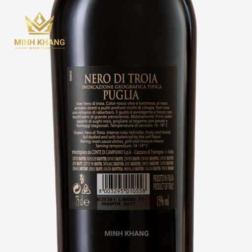 Rượu vang Ý N-Nero Di Troia – Hoa anh đào lan tỏa trong từng giọt rượu