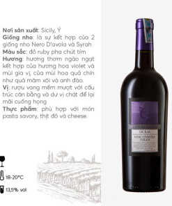 Rượu vang Ý Nero D’avola Syrah Terre Siciliane – Ngọt lịm như hương tình yêu