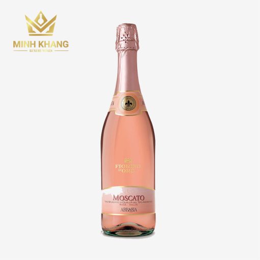 Rượu vang Ý Abbazia Fiorino d'Oro Moscato Rosé Dolce sủi hồng tinh tế