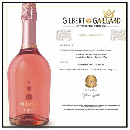 Rượu vang Ý Abbazia di San Gaudenzio Cuvée Prestige Brut Rosé dịu ngọt như hương hoa tình yêu