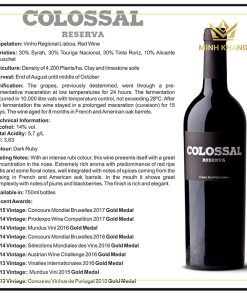 Rượu vang Bồ Đào Nha Colossal Reserva, hương quả mọng ngọt lịm