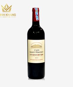 Rượu vang Pháp Clos Saint-Vincent Saint-Emilion Grand Cru 2015 với màu đỏ ruby tuyệt đẹp