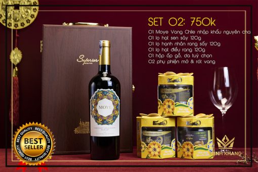 hộp quà tặng rượu vang tết Set 2